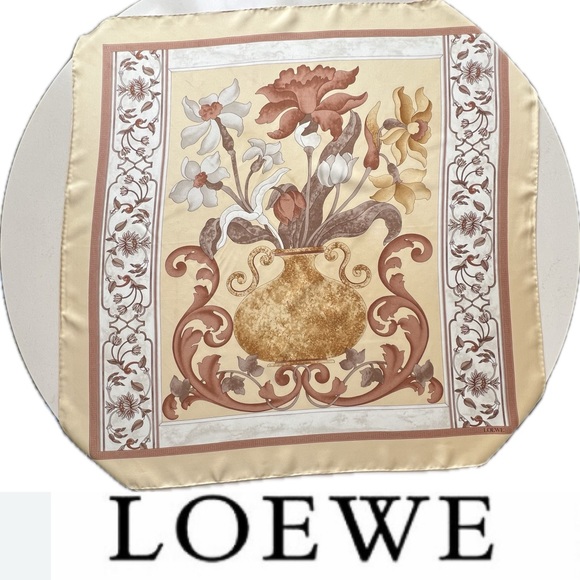 Loewe Accessories - Vintage Loewe Silk Scarf—34” Square